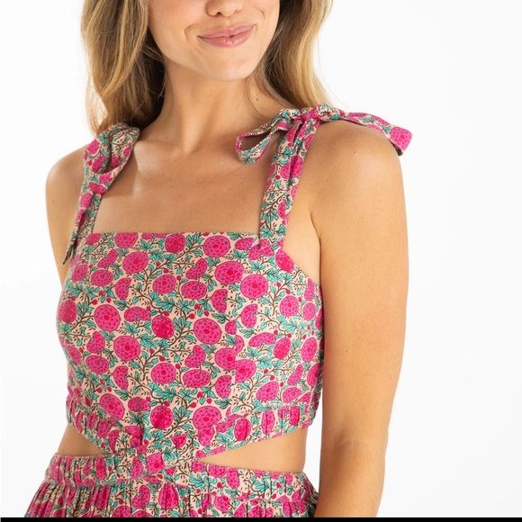 New Natural Life Courtney Maxi Dress -Pink Puff Floral - Picture 2 of 6